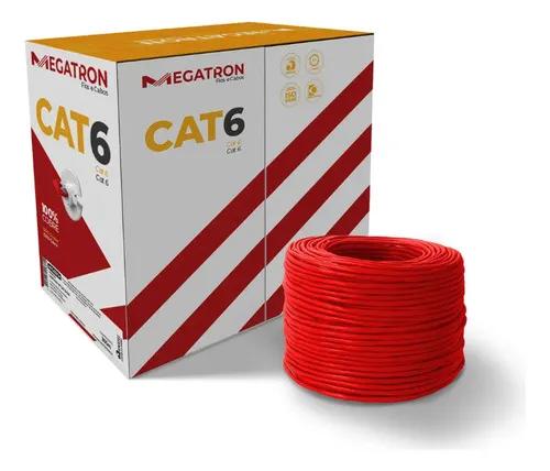 Cabo De Rede Cat6 U/utp 4px23awg Megatron Vermelho Cx 305m